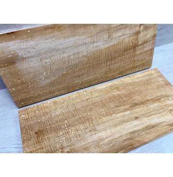 Клён Американский Spalted Волнистый заготовка на топ Смешанный АА Волна АА 18х205-212х482 мм (2шт книжкой)  Уценка-гнилостные поражения древесины,под стабилизацию или работу с порозаполнителями-5