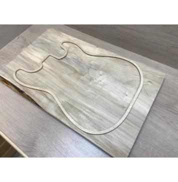 Клён Американский заготовка на топ Смешанный АА 30х358х585 мм - (цельный)-6