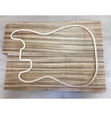 Зебрано заготовка корпуса Радиал АА 50х192х515-555 мм (2шт)-2