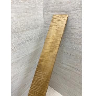 Клён Волнистый Печёный 180 гр заготовка накладки для электрогитары Радиал АА Волна ААА 9.5х69-67х560 мм-7