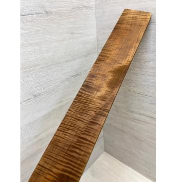 Клён Волнистый Печёный 180 гр заготовка накладки для электрогитары Радиал АА Волна ААА 9.5х69-67х560 мм-10