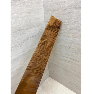 Клён Волнистый Печёный 180 гр заготовка накладки для электрогитары Радиал АА Волна ААА 9.5х69-67х560 мм-13