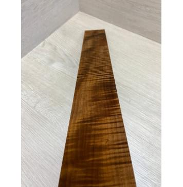 Клён Волнистый Печёный 180 гр заготовка накладки для электрогитары Радиал АА Волна ААА 9.5х69-67х560 мм-14