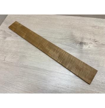 Клён Волнистый Печёный 180 гр заготовка накладки для электрогитары Радиал АА Волна ААА 10х69-66х560 мм-11