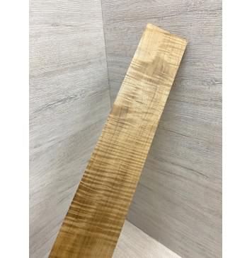 Клён Волнистый Печёный 180 гр заготовка накладки для электрогитары Радиал АА Волна ААА 10х69-66х560 мм-4