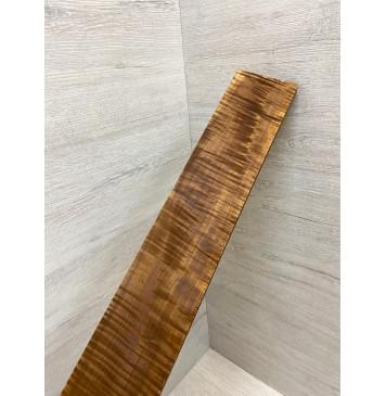 Клён Волнистый Печёный 180 гр заготовка накладки для электрогитары Радиал АА Волна ААА 10х69-66х560 мм-9