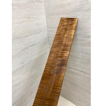 Клён Волнистый Печёный 180 гр заготовка накладки для электрогитары Радиал АА Волна ААА 10х69-66х560 мм-10