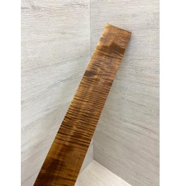 Клён Волнистый Печёный 180 гр заготовка накладки для электрогитары Радиал АА Волна ААА 10х69-66х560 мм-12