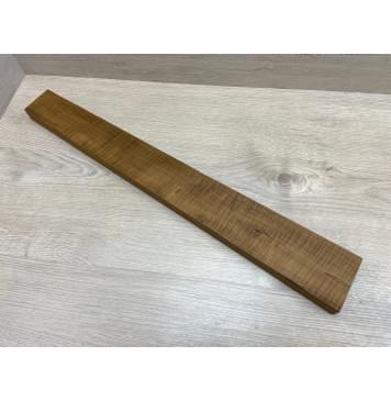 Клён Волнистый Печёный 180 гр заготовка грифа безголовой гитары Радиал АА Волна ААА 25.5х60-78х607 мм (Уценка-сучок)-6