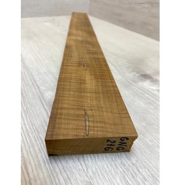 Клён Волнистый Печёный 180 гр заготовка грифа безголовой гитары Радиал АА Волна ААА 25.5х60-78х607 мм (Уценка-сучок)-11