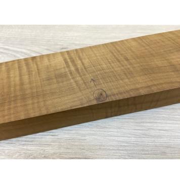 Клён Волнистый Печёный 180 гр заготовка грифа безголовой гитары Радиал АА Волна ААА 25.5х60-78х607 мм (Уценка-сучок)-9