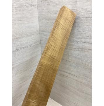 Клён Волнистый Печёный 180 гр заготовка грифа безголовой гитары Радиал АА Волна ААА 25.5х60-78х607 мм (Уценка-сучок)-7