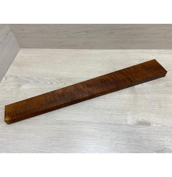 Клён Волнистый Печёный 180 гр заготовка грифа безголовой гитары Радиал АА Волна ААА 25.5х60-78х607 мм (Уценка-сучок)-5