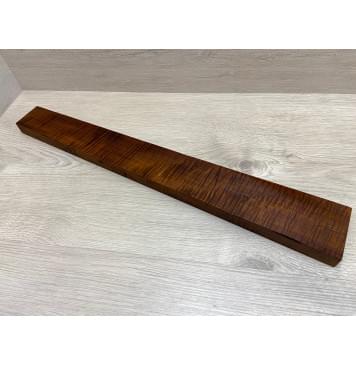 Клён Волнистый Печёный 180 гр заготовка грифа безголовой гитары Радиал АА Волна ААА 25.5х60-78х607 мм (Уценка-сучок)-4