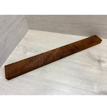 Клён Волнистый Печёный 180 гр заготовка грифа безголовой гитары Радиал АА Волна ААА 25.5х60-78х607 мм (Уценка-сучок)-3