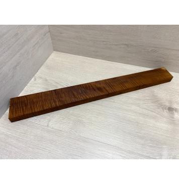 Клён Волнистый Печёный 180 гр заготовка грифа безголовой гитары Радиал АА Волна ААА 25.5х60-78х607 мм (Уценка-сучок)-2
