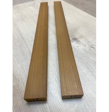 Клён Печёный 180гр заготовка для переклеенного грифа безголовой гитары Радиал ААА 25х47х585 мм - из 2х частей-8