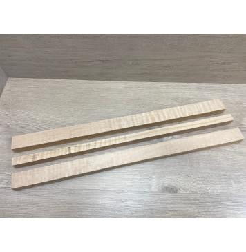 Ольха Волнистая заготовка грифа электрогитары Смешанный ААА Волна ААА 28х(40-21-40)х660 мм - из 3х частей-0