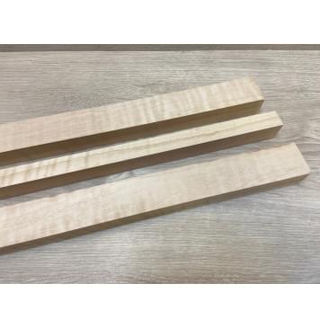 Ольха Волнистая заготовка грифа электрогитары Смешанный ААА Волна ААА 28х(40-21-40)х660 мм - из 3х частей-1