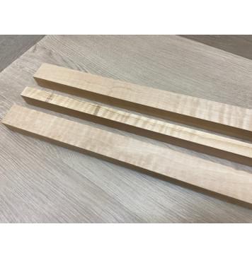 Ольха Волнистая заготовка грифа электрогитары Смешанный ААА Волна ААА 28х(40-21-40)х660 мм - из 3х частей-2