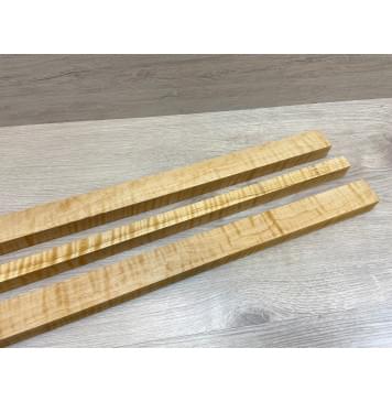 Ольха Волнистая заготовка грифа электрогитары Смешанный ААА Волна ААА 28х(40-21-40)х660 мм - из 3х частей-6