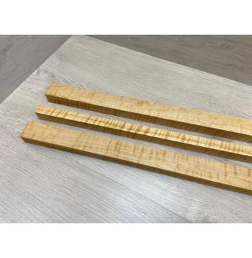 Ольха Волнистая заготовка грифа электрогитары Смешанный ААА Волна ААА 28х(40-21-40)х660 мм - из 3х частей-7