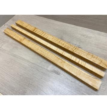 Ольха Волнистая заготовка грифа электрогитары Смешанный ААА Волна ААА 28х(40-21-40)х660 мм - из 3х частей-10