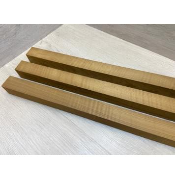 Клён Волнистый Печеный 180гр заготовка грифа электрогитары Радиал АА Волна АА 43х(41-41-41)х727 мм - из 3х частей-2