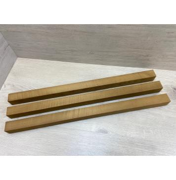 Клён Волнистый Печеный 180гр заготовка грифа электрогитары Радиал АА Волна АА 43х(41-41-41)х727 мм - из 3х частей-5