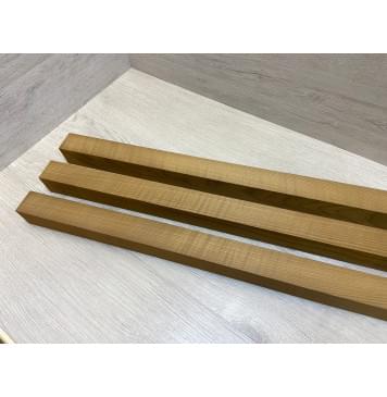 Клён Волнистый Печеный 180гр заготовка грифа электрогитары Радиал АА Волна АА 43х(41-41-41)х727 мм - из 3х частей-7