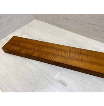 Клён Волнистый Печеный 180гр заготовка грифа электрогитары Радиал АА Волна АА 43х(41-41-41)х727 мм - из 3х частей-12