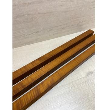 Клён Волнистый Печеный 180гр заготовка грифа электрогитары Радиал АА Волна АА 43х(41-41-41)х727 мм - из 3х частей-15