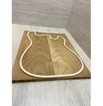 Клён Белый Печёный 180гр заготовка на топ Тангент АА14.5х185-188х475-482 мм - 2 шт (книжкой)-2