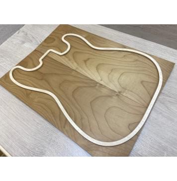 Клён Белый Печёный 180гр заготовка на топ Тангент АА14.5х185-188х475-482 мм - 2 шт (книжкой)-3