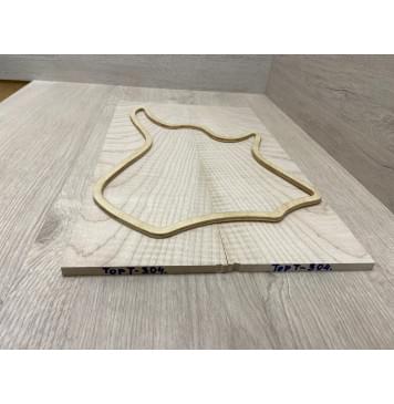 Клён Белый Явор, Волнистый заготовка на топ для Тревел гитары Смешанный ААА Волна ААА 8.5х135х450 мм - 2 шт (книжкой)-6