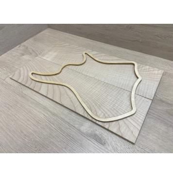 Клён Белый Явор, Волнистый заготовка на топ для Тревел гитары Смешанный ААА Волна АА 7.8х134-138х450 мм - 2 шт (книжкой)-8