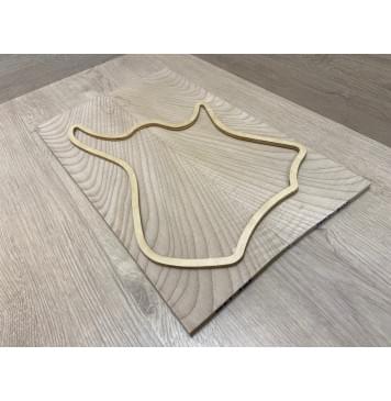 Клён Белый Явор, Волнистый заготовка на топ для Тревел гитары Смешанный ААА Волна АА 8.2х137-142х450 мм - 2 шт (книжкой)-9