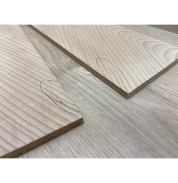 Клён Белый Явор, Волнистый заготовка на топ для Тревел гитары Смешанный ААА Волна АА 8.2х137-142х450 мм - 2 шт (книжкой)-5