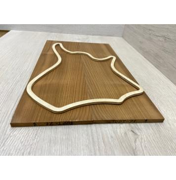 Клён Белый Печёный 180гр заготовка на топ для Тревел гитары Смешанный ААА 9х133х432 мм - 2 шт (книжкой)-4