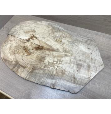 Клён Американский Волнистый заготовка на топ Смешанный АА Волна ААА 11х165-215х545-650 мм - 2 шт  (книжкой) Уценка-трещины-13