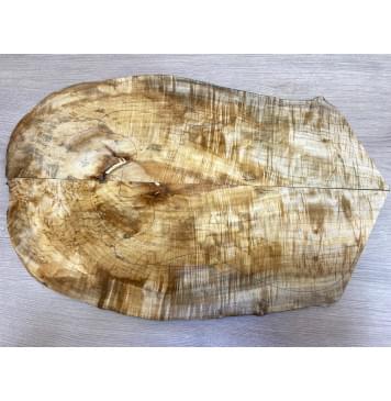 Клён Американский Волнистый заготовка на топ Смешанный АА Волна ААА 11х165-215х545-650 мм - 2 шт  (книжкой) Уценка-трещины-9