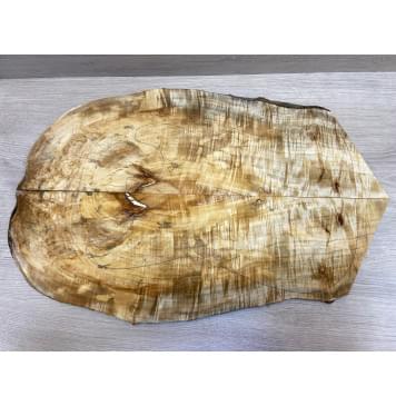 Клён Американский Волнистый заготовка на топ Смешанный АА Волна ААА 11х165-215х545-650 мм - 2 шт  (книжкой) Уценка-трещины-0