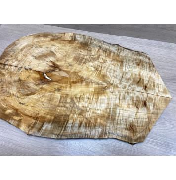 Клён Американский Волнистый заготовка на топ Смешанный АА Волна ААА 11х165-215х545-650 мм - 2 шт  (книжкой) Уценка-трещины-5