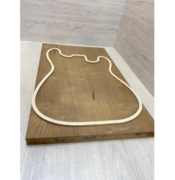 Клён Облачко Печеный 180гр заготовка на топ Радиал А Волна А 25х340х555 мм - (Массив)-1