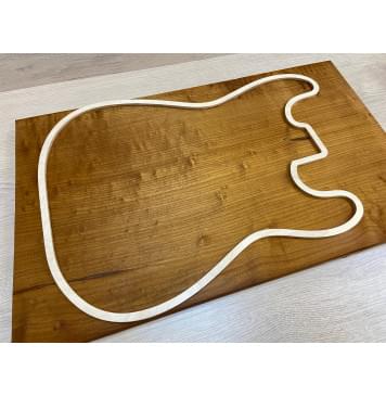 Клён Облачко Печеный 180гр заготовка на топ Радиал А Волна А 25х340х555 мм - (Массив)-10