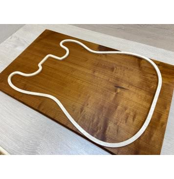 Клён Облачко Печеный 180гр заготовка на топ Радиал А Волна А 25х340х555 мм - (Массив)-11