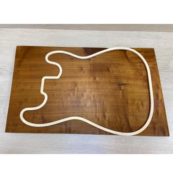 Клён Облачко Печеный 180гр заготовка на топ Радиал А Волна А 25х340х555 мм - (Массив)-12