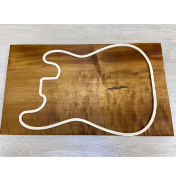 Клён Облачко Печеный 180гр заготовка на топ Смешанный А Волна А 26х343х580 мм - (Массив)-4