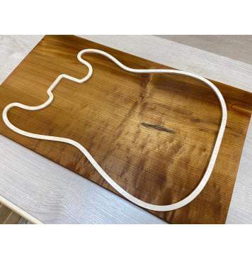 Клён Облачко Печеный 180гр заготовка на топ Смешанный А Волна А 26х343х580 мм - (Массив)-3