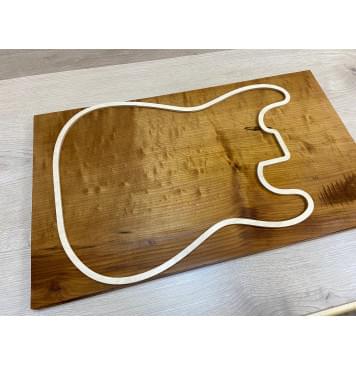 Клён Облачко Печеный 180гр заготовка на топ Смешанный А Волна А 26х343х580 мм - (Массив)-2